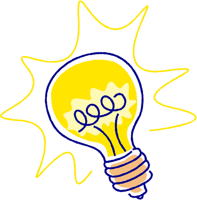 Bright idea lightbulb